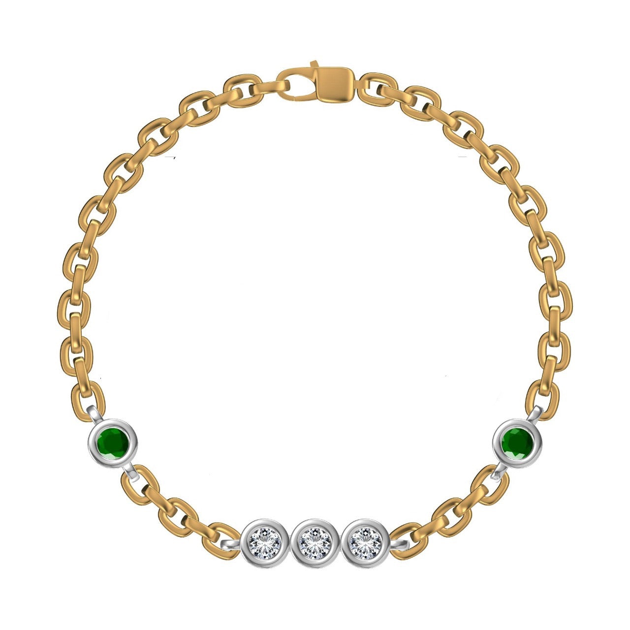 Diamond & Emerald Bracelet