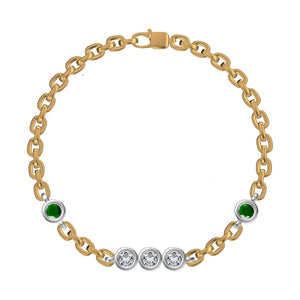 Diamond & Emerald Bracelet